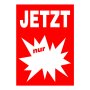 Werbeplakate DIN A4 -JETZT nur- rot/wei&szlig;, mit Textfeld