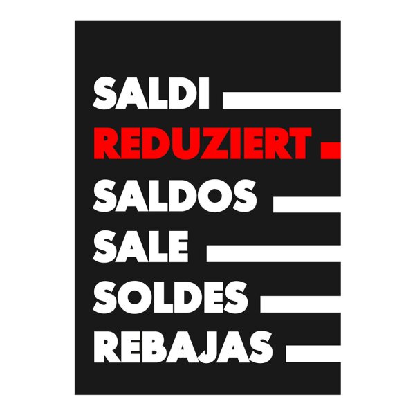 Werbeplakate DIN A4 -REDUZIERT- schwarz/rot