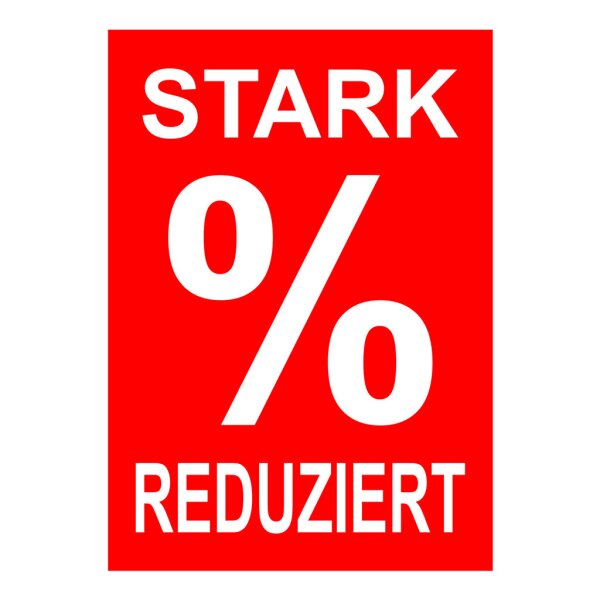 Werbeplakate DIN A4 -STARK REDUZIERT- rot/wei&szlig;