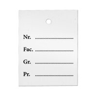 Etikett Anhänger Label Kartonetiketten 40 x 50 mm mit Kunststofföse und Druck 