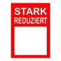 Werbeplakate DIN A4 -STARK REDUZIERT- rot/wei&szlig;, mit Textfeld