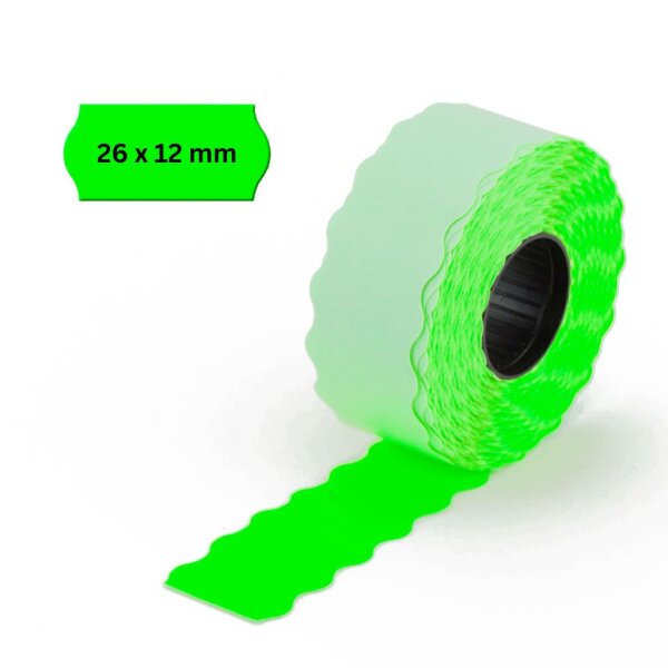 Preisetiketten 22x12mm leuchtgrün permanent Etiketten für Auszeichner grün green 